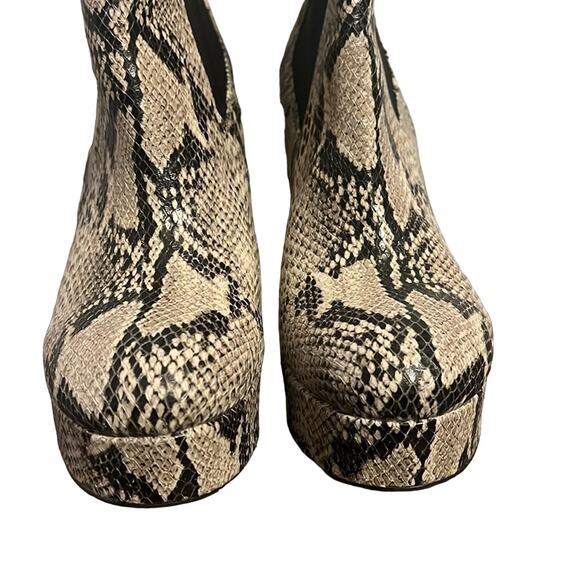 Sam Edelman Abella Platform Chelsea Boots Reptile Embossed Size 9.5M Used - Picture 7 of 8